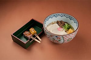 Yuba Udon and Denraku Set 1,600 yen